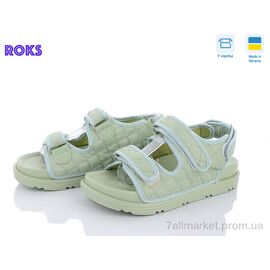 Фотография Босоножки женские летние Лето L3010-10 зелений (6 пар р.36-40) "Roks" недорого оптом от прямого поставщика
