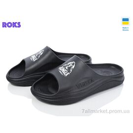 Фотография Шлепки мужские пляжные Лето Verta 1001J чорний (6 пар р.41-46) "Roks" недорого оптом от прямого поставщика