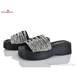 Фотография Шлепки женские облегченные Лето N17 black (8 пар р.36-40) "Veagia-ADA" недорого оптом от прямого поставщика