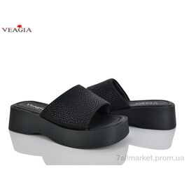 Фотография Шлепки женские облегченные Лето N9 black (8 пар р.36-40) "Veagia-ADA" недорого оптом от прямого поставщика