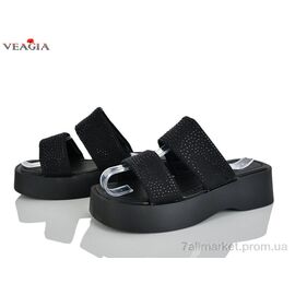 Фотография Шлепки женские облегченные Лето N11 black (8 пар р.36-40) "Veagia-ADA" недорого оптом от прямого поставщика