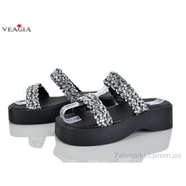 Фотография Шлепки женские облегченные Лето N20 black (8 пар р.36-40) "Veagia-ADA" недорого оптом от прямого поставщика