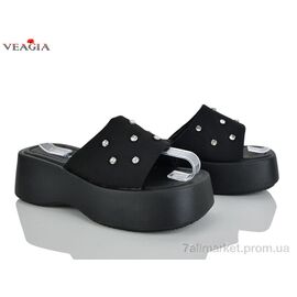 Фотография Шлепки женские облегченные Лето N1 black (8 пар р.36-40) "Veagia-ADA" недорого оптом от прямого поставщика
