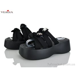 Фотография Шлепки женские облегченные Лето N2 black (8 пар р.36-40) "Veagia-ADA" недорого оптом от прямого поставщика
