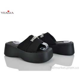 Фотография Шлепки женские облегченные Лето N3 black (8 пар р.36-40) "Veagia-ADA" недорого оптом от прямого поставщика