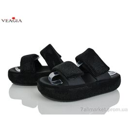Фотография Шлепки женские облегченные Лето N15 black (8 пар р.36-40) "Veagia-ADA" недорого оптом от прямого поставщика