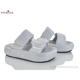 Фотография Шлепки женские облегченные Лето N15 silver (8 пар р.36-40) "Veagia-ADA" недорого оптом от прямого поставщика