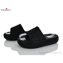 Фотография Шлепки женские облегченные Лето N16 black (8 пар р.36-40) "Veagia-ADA" недорого оптом от прямого поставщика