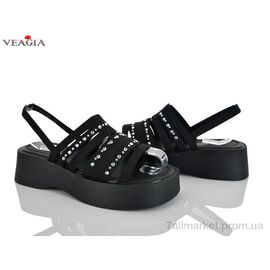 Фотография Босоножки женские летние Лето N7 black (8 пар р.36-40) "Veagia-ADA" недорого оптом от прямого поставщика