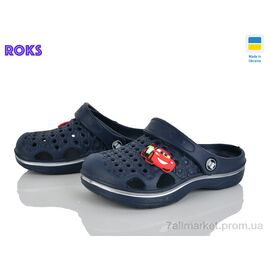 Фотография Кроксы детские летние Лето 777-019 синій (8 пар р.24-33) "Roks" недорого оптом от прямого поставщика