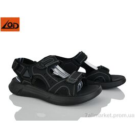 Сандалії чоловічі літні Літо A051 black (8 пар р.40-45) "LQD" недорого оптом від прямого постачальника