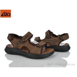 Сандалії чоловічі літні Літо A053 brown (8 пар р.40-45) "LQD" недорого оптом від прямого постачальника