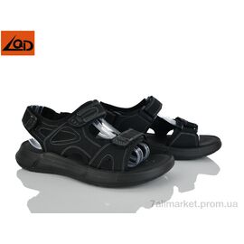 Сандалії чоловічі літні Літо A055 black (8 пар р.40-45) "LQD" недорого оптом від прямого постачальника