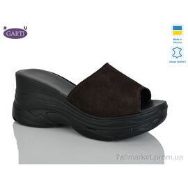 Фотография Шлепки женские облегченные Лето 525 коричневий замш (6 пар р.36-40) "Garti" недорого оптом от прямого поставщика