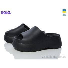 Фотография Шлепки женские облегченные Лето Progress 141 чорний (6 пар р.37-41) "Roks" недорого оптом от прямого поставщика