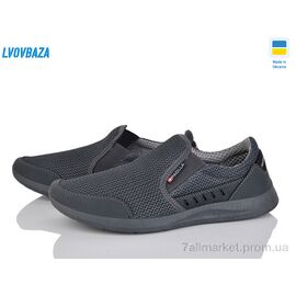 Фотография Слипоны мужские модные Лето Paolla А1 сітка сірий (8 пар р.40-45) "Lvovbaza" недорого оптом от прямого поставщика