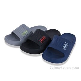 Шльопанці чоловічі пляжні Літо SU11064 mix (24 пар р.40-45) "YZY" недорого оптом від прямого постачальника