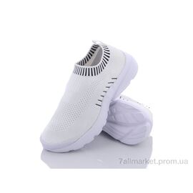 Фотография Кроссовки женские модные Лето 24-125 white-black (8 пар р.36-41) "Violeta" недорого оптом от прямого поставщика