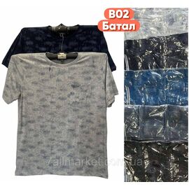 Футболка чоловіча молодіжна батал р-ри 5XL-8XL (мікс кв) "STELLA" недорого гуртом від прямого постачальника