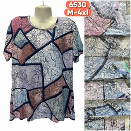 Футболка жіноча стильна р-р M-4XL (мікс-кв) "Stella" недорого від прямого постачальника