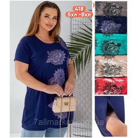 Фотография Туника женская летняя батал размеры 5XL-8XL (цв.микс) "STELLA" недорого от прямого поставщика
