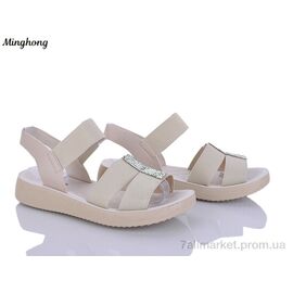 Фотография Босоножки женские летние Лето 7721 beige (8 пар р.37-42) "Minghong" недорого оптом от прямого поставщика