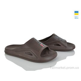 Фотография Шлепки унисекс Лето Крок C110 коричневий (6 пар р.36-41) "Vladimir" недорого оптом от прямого поставщика