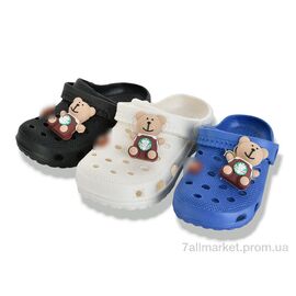 Фотография Кроксы детские летние Лето 302-1 mix (12 пар р.24-29) "BABYSHOP" недорого оптом от прямого поставщика