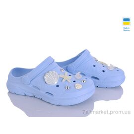 Фотография Кроксы женские летние Лето 412 ірис (8 пар р.37-41) "Golden Lion" недорого оптом от прямого поставщика