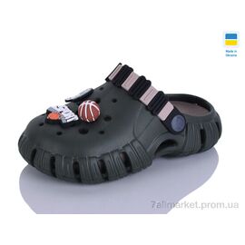 Фотография Кроксы детские летние Лето 012 хакі-т.беж (6 пар р.30-35) "Lot Shoes" недорого оптом от прямого поставщика