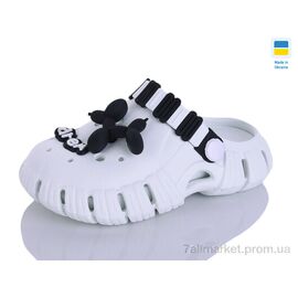 Фотография Кроксы детские летние Лето 012 білий-білий (6 пар р.30-35) "Lot Shoes" недорого оптом от прямого поставщика