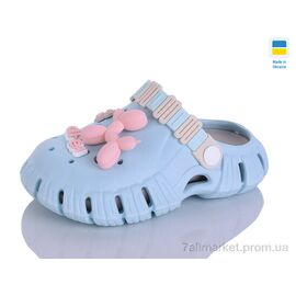 Фотография Кроксы детские летние Лето 012 бірюза-раф (6 пар р.30-35) "Lot Shoes" недорого оптом от прямого поставщика