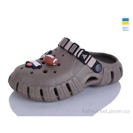 Фотография Кроксы женские летние Лето 770 підліток т.беж-т.корич. (6 пар р.36-41) "Lot Shoes" недорого оптом от прямого поставщика