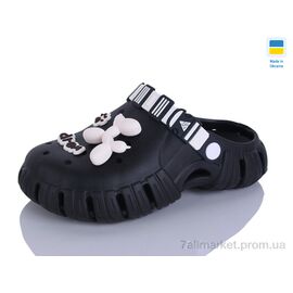 Фотография Кроксы женские летние Лето 77 чорний-чорний (6 пар р.36-41) "Lot Shoes" недорого оптом от прямого поставщика