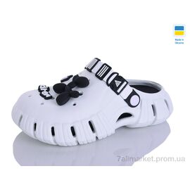 Фотография Кроксы женские летние Лето 77 біло-чорний (6 пар р.36-41) "Lot Shoes" недорого оптом от прямого поставщика