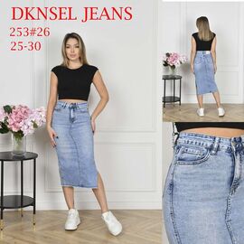 Спідниця жіноча 253 l.blue р.25-30 "DKNSEL" недорого оптом від прямого постачальника