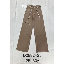 Фотография Джинсы женские D2882-2 brown р.25-30 "DKNSEL" недорого оптом от прямого поставщика