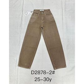 Фотография Джинсы женские D2878-2 brown р.25-30 "DKNSEL" недорого оптом от прямого поставщика