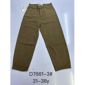 Фотография Джинсы женские D7881-3 brown р.31-38 "DKNSEL" недорого оптом от прямого поставщика