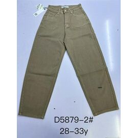 Фотография Джинсы женские D5879-2 brown р.28-33 "DKNSEL" недорого оптом от прямого поставщика