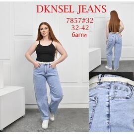 Фотография Джинсы женские D7857 l.blue р.32-42 "DKNSEL" недорого оптом от прямого поставщика