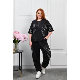 Фотография Костюм спортивный женский тёплый 52001 black р.52-56 "Immei" недорого оптом от прямого поставщика