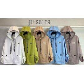 Фотография Кофта спортивная женская JF26169 blue р.XL-4XL "Immei" недорого оптом от прямого поставщика