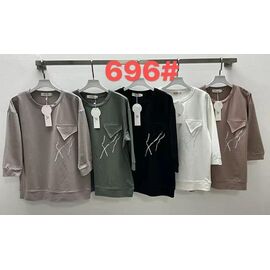 Фотография Свитер женский 696 black р.XL-4XL "Immei" недорого оптом от прямого поставщика