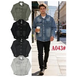 Сорочка чоловіча A043 blue р.M-3XL "Lina" недорого оптом від прямого постачальника