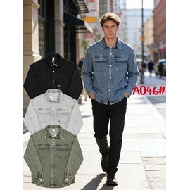 Сорочка чоловіча A046 blue р.M-3XL "Lina" недорого оптом від прямого постачальника