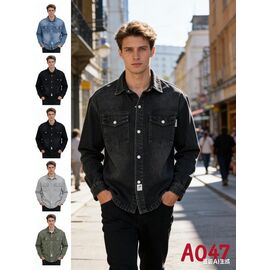 Сорочка чоловіча A047 l.grey р.M-3XL "Lina" недорого оптом від прямого постачальника