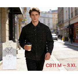 Сорочка чоловіча C811 black р.M-3XL "Lina" недорого оптом від прямого постачальника