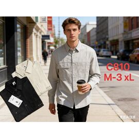 Сорочка чоловіча C810 l.grey р.M-3XL "Lina" недорого оптом від прямого постачальника