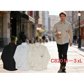 Сорочка чоловіча C820 l.grey р.M-3XL "Lina" недорого оптом від прямого постачальника